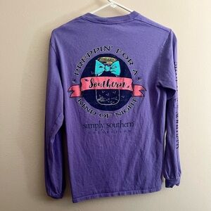 Simply Southern Purple Firefly Mason Jar Long Sleeve